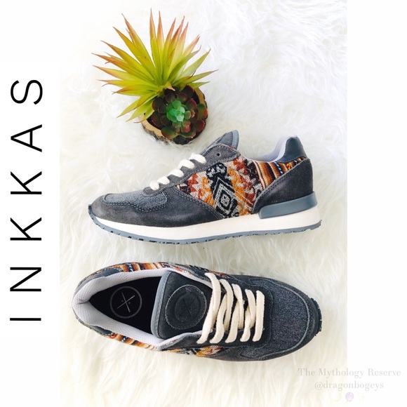 Handcrafted Artisan Womens /& Mens Casual Shoes Inkkas Slate Slip On Canvas Sneaker